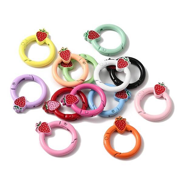 Spray Painted Alloy Spring Gate Rings
