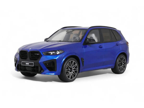 2023 BMW X5 M Competition Blue Metallic with Black Top 1/18 Model Car by GT Spirit