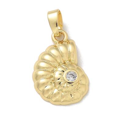 Brass Micro Pave Clear Cubic Zirconia Pendants