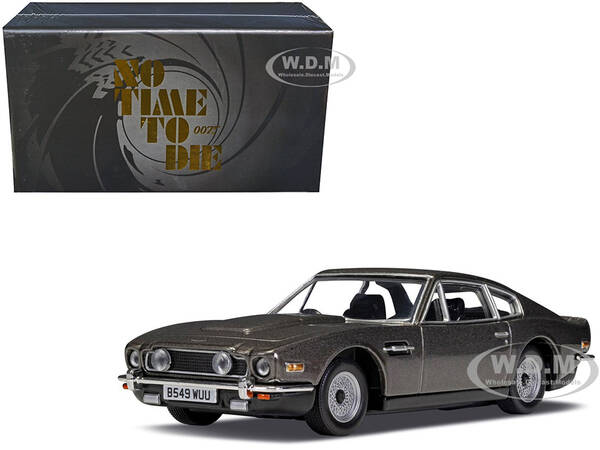 Aston Martin V8 RHD (Right Hand Drive) Black Metallic James Bond 007 No Time To Die (2021) Movie Diecast Model Car by Corgi
