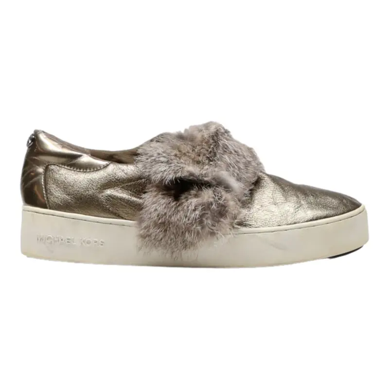 MICHAEL KORS Loafer Shoes Beige Synthetic Womens UK 8