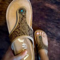 Ruthie Leather Sandals