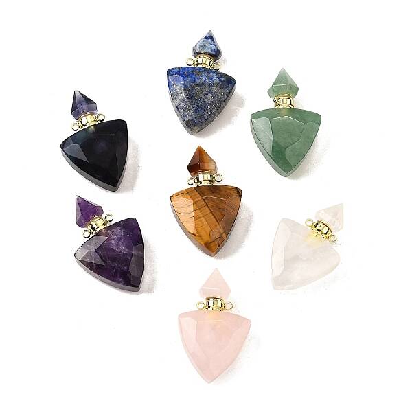 Natural Mixed Stone Perfume Bottle Pendants