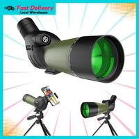 Yoelerey Updated 20-60x80 Spotting Scopes with Tripod, Carrying Bag and Quick Phone Holder Green