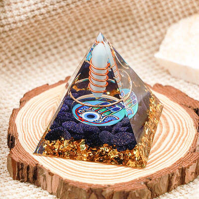 Resin Orgonite Pyramid Home Display Decorations
