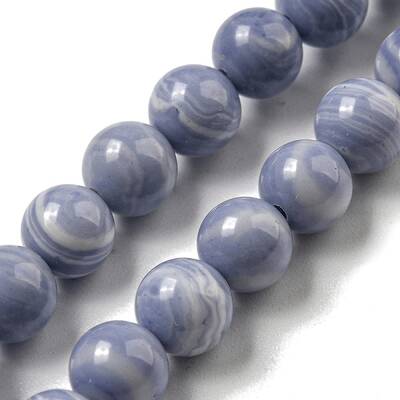 Synthetic Blue Lace Agate Beads Strands