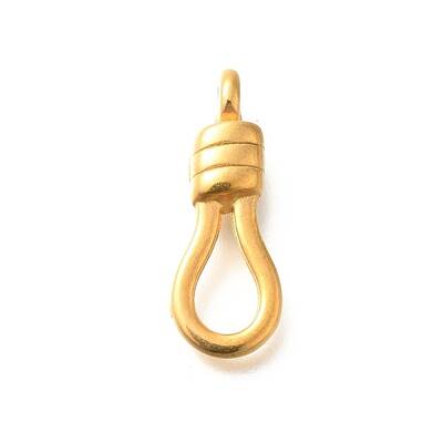 Ion Plating(IP) 304 Stainless Steel Eye Clasps for Hook Clasps