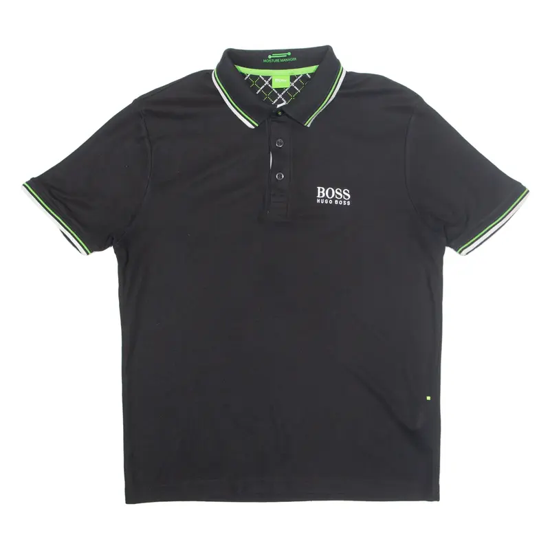 HUGO BOSS Mens Polo Shirt Black S