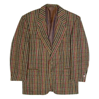 PIERRE LAFFITTE Mens Blazer Jacket Brown Wool 90s Check M