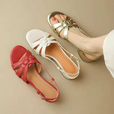 CHIKO Maddison Open Toe Block Heels Flats Sandals