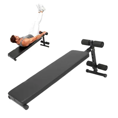 Garvee 5-Position Adjustable Decline Sit-Up Bench - Ab Workout Bench with Foam Leg Rollers for Core Strength, Dumbbell Press ...