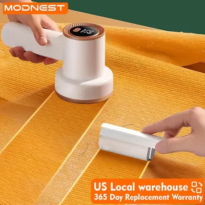 Electric Lint Remover with lint Roller, Portable Digital LED Display Fabric Shaver with 6 Leaf Blades, 3-speed Sweater Shaver...