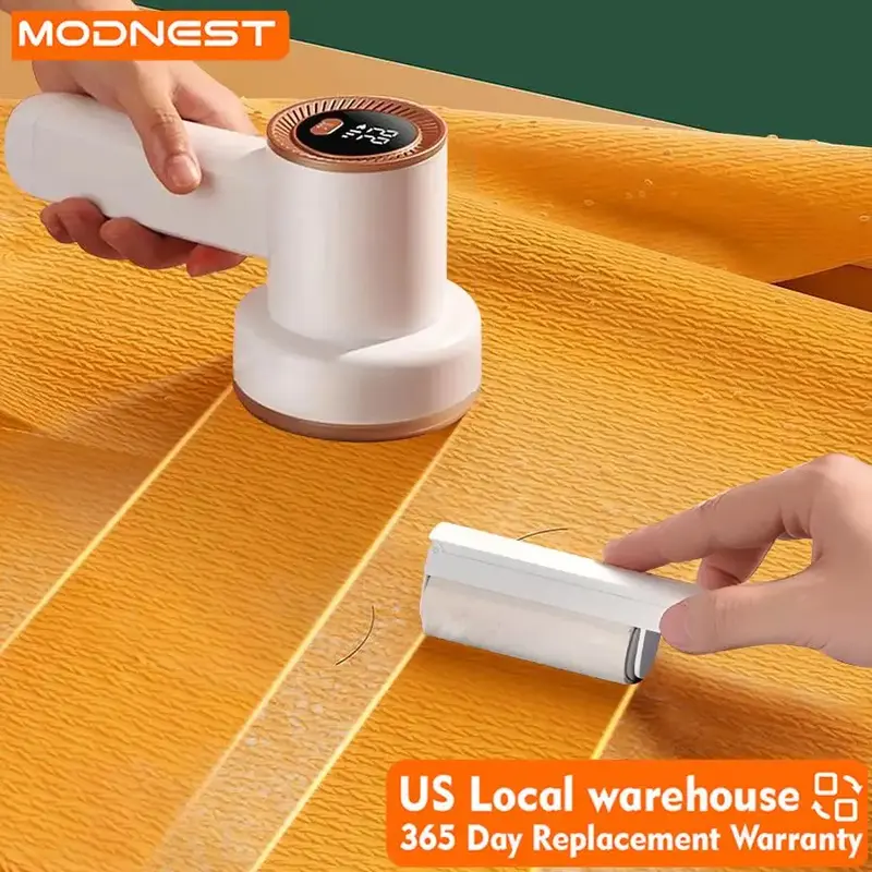 Electric Lint Remover with lint Roller, Portable Digital LED Display Fabric Shaver with 6 Leaf Blades, 3-speed Sweater Shaver...