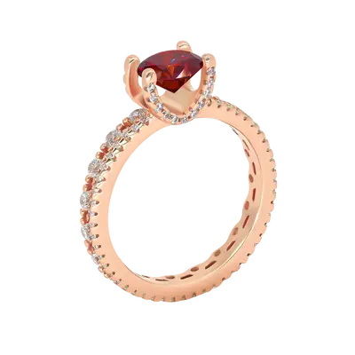 【782】“Lace Dance” Grace Glow 1 Carat Synthetic Moissanite Ring