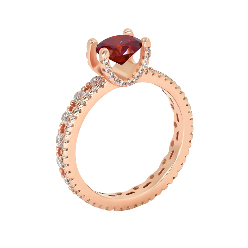 【782】“Lace Dance” Grace Glow 1 Carat Synthetic Moissanite Ring