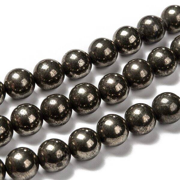 Natural Pyrite Beads Strands