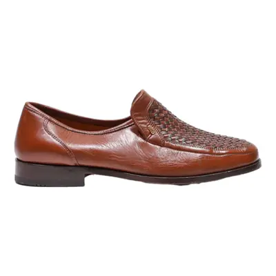 PITTI SHOES Loafer Shoes Brown Leather Mens UK 9