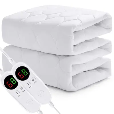 【Spring Glow-Up】Heated Mattress Pad Quilted Electric Mattress Pad with 9 Heat Settings Controller Electric Bed Warmer Fit...