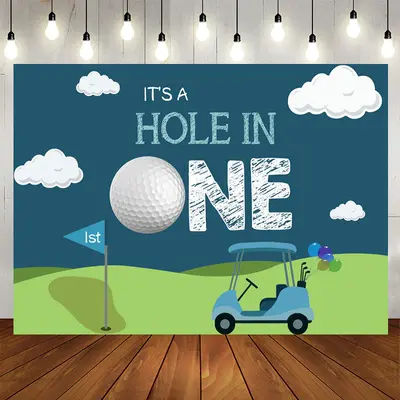 Aperturee Its A Hole in One Car Backdrop for 1st Birthday