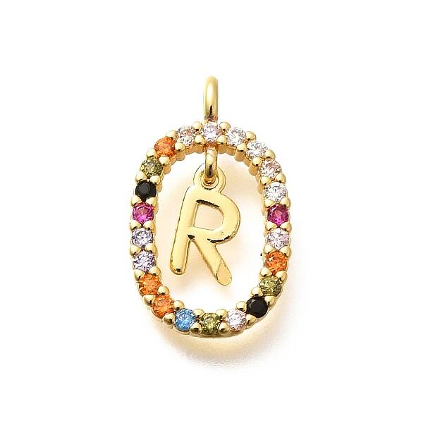 Brass Micro Pave Cubic Zirconia Pendants
