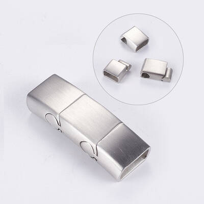 Tarnish Resistant 304 Stainless Steel Magnetic Clasps with Glue-in Ends