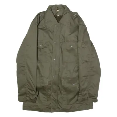 Mens Military Coat Green Twill 90s Hooded S