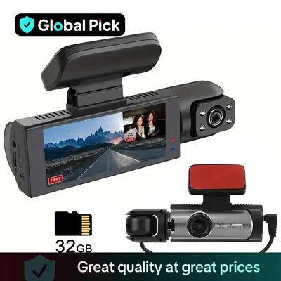 Global Pick 3.16 Inch IPS Screen 1080P Dual Recording Car DVR, Car Front & Rear Camera Video Surveillance, Car Electronics fo...