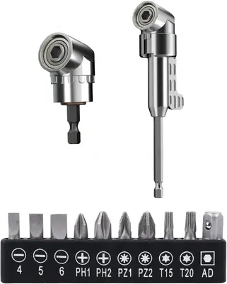 Corner Angled Screwdriver Drill Adapter Screwdriver Batch Wrench Driver Bending Batch Hand Repair Tools Drill Extension Screw...