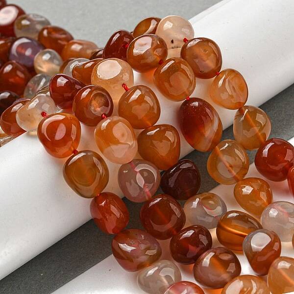Natural Brazil Red Agate Beads Strands