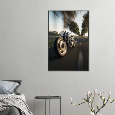 Classic Ride Framed Print - Vintage Motorcycle Art