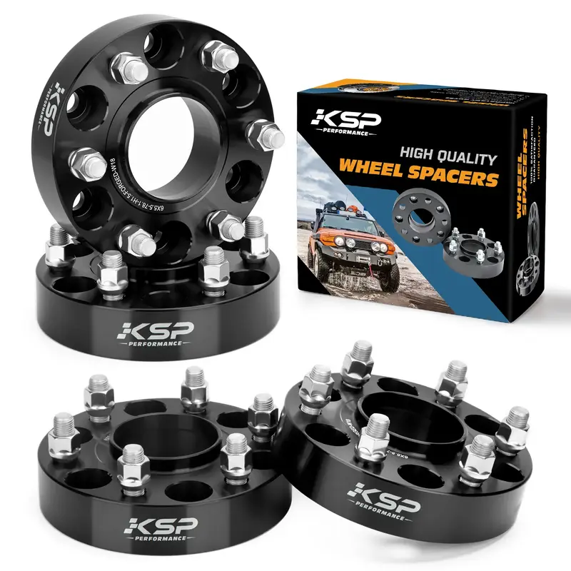 1999-2026 Silverado 1500 1.5 Hubcentric Wheel Spacers 6x139.7 14x1.5 Billet Aluminum – KSP Performance, Black