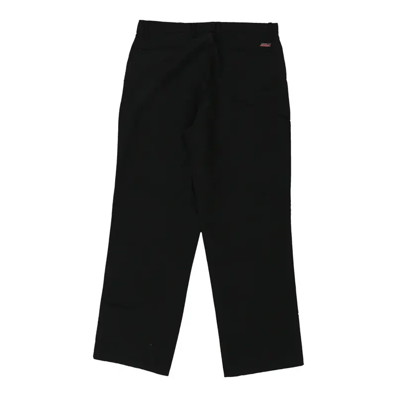 Dickies Double Knee Trousers - 37W 32L Black Cotton Blend