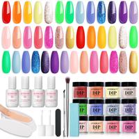 Hot Sale AZUREBEAUTY 20 Colors Dip Nail Kit No UV Lamp Quick Dry Long Lasting DIY at Home for Beginners Gift Her Springtok Co...