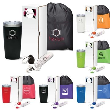 100 Customized Wholesome 3-Piece Wellness Gift Set - Stainless ...