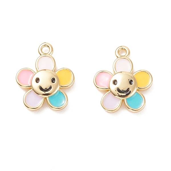 Rack Plating Brass Enamel Charms