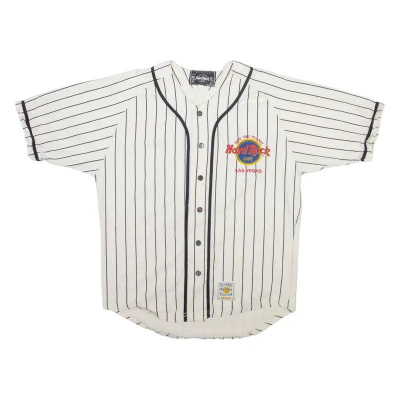 HARD ROCK CAFE Baseball Mens Jersey White USA M