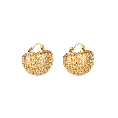 Elegant European Style Stainless Steel Gold-Plated Women's Earrings