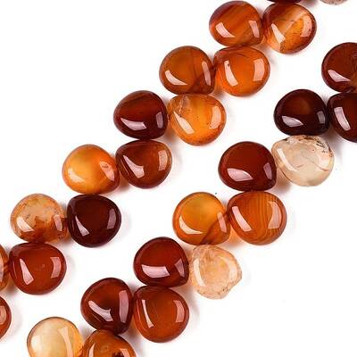 Natural Red Agate Beads Strands