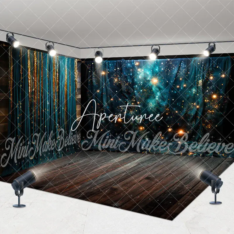 Aperturee Royal Blue Glitter Curtain Luxury Room Set Backdrop, 7 x 7 ft / 10 x 7 ft / 10 x 7 ft, 247.5 USD, room set backdrop...