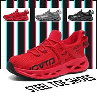 Steel Toe Shoes for Men Women Non Slip Work Shoes Composite Toe Shoes Indestructible Safety Shoes Lightweight Steel Toe Sneak...