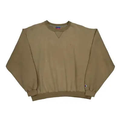 Champion Sweatshirt - XL Brown Cotton Blend