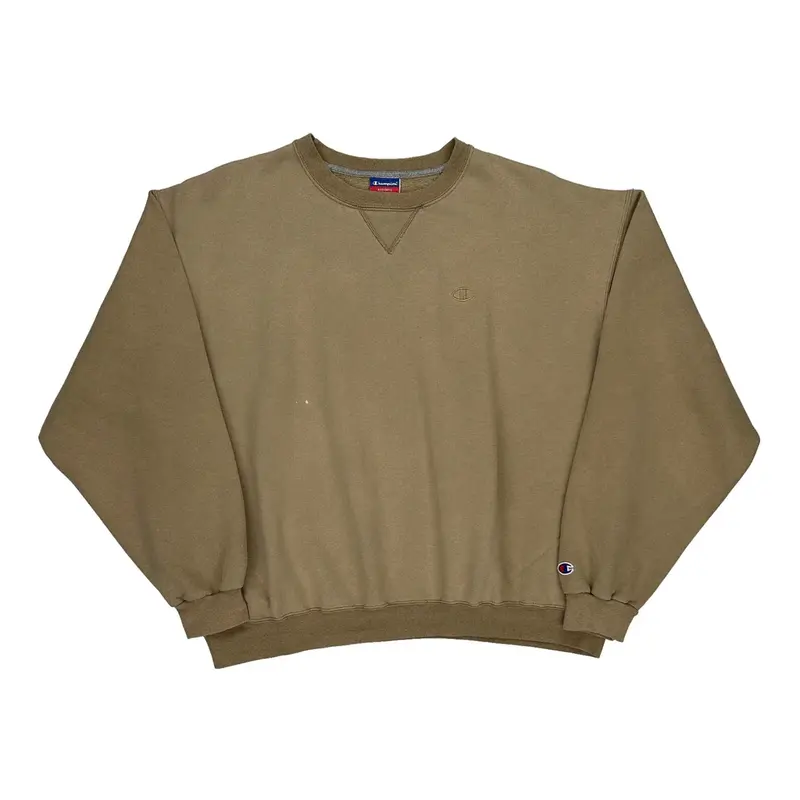 Champion Sweatshirt - XL Brown Cotton Blend