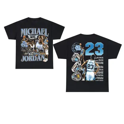Vintage Michael Jordan UNC Shirt, Jordan North Carolina T-Shirt, Unisex Heavy Cotton Tee, MJ University Blue Tee, GOAT Jordan...