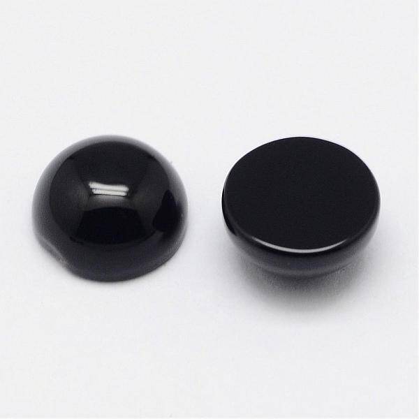 Natural Dyed & Heated Black Agate Cabochons