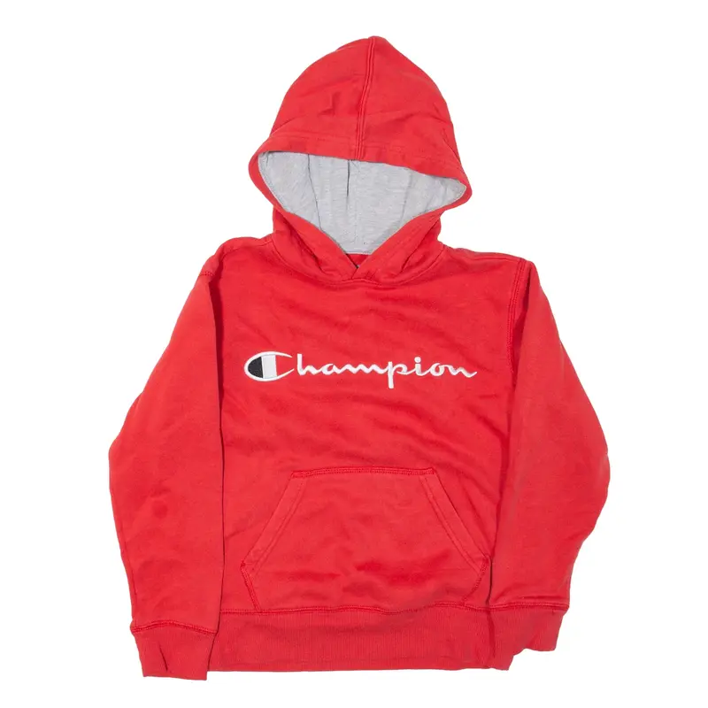 CHAMPION Hoodie Red Pullover Mens S