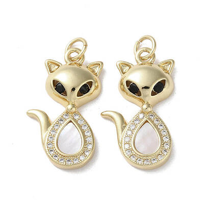 Brass Micro Pave Cubic Zirconia Pendants
