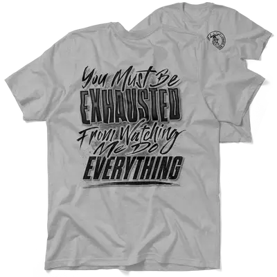 Exhausted - Safety Yellow T-Shirt