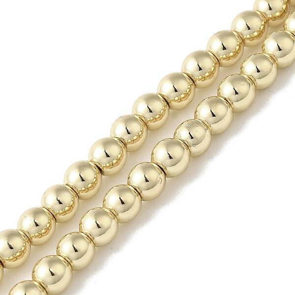 Electroplated Synthetic Non-magnetic Hematite Beads Strands