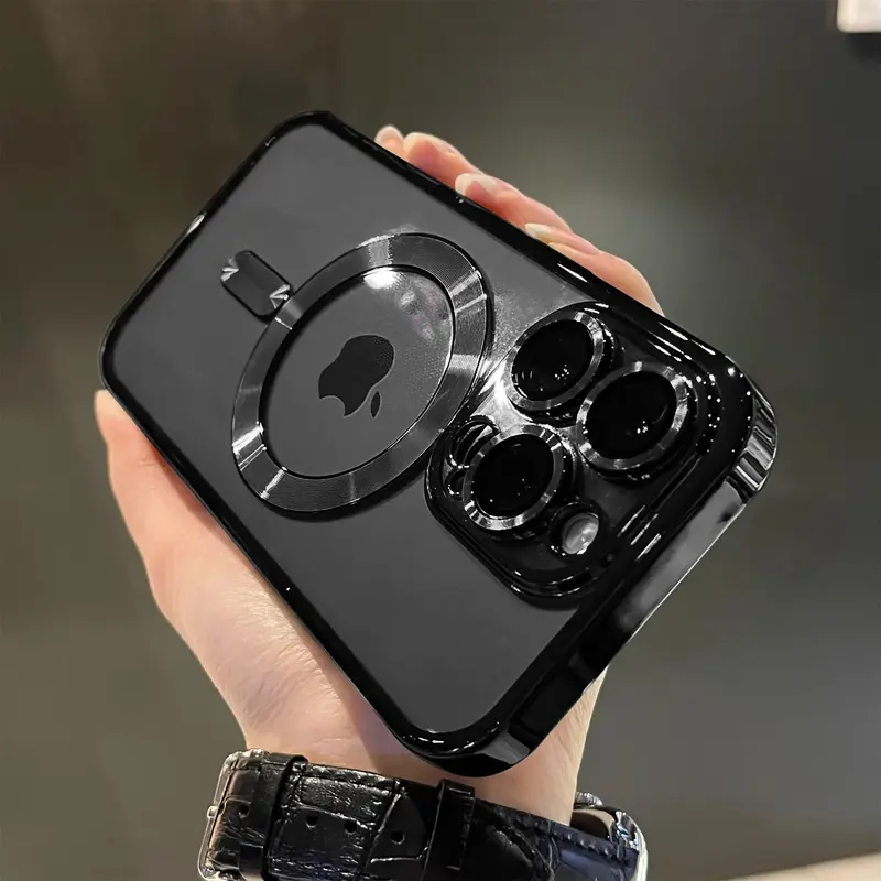 Luxury Magnetic For Magsafe Wireless Charge Plating Clear Case For iPhone 12 13 14 15 16 Pro Plus Max Shockproof Silicone Cov...