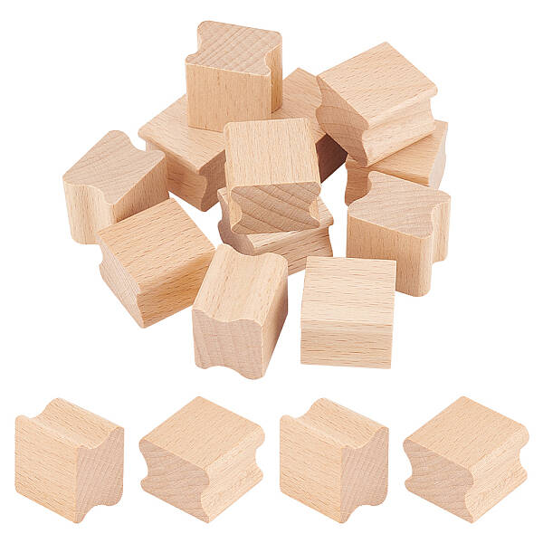 Square Grooved Wood Blocks for Stamp Carving
